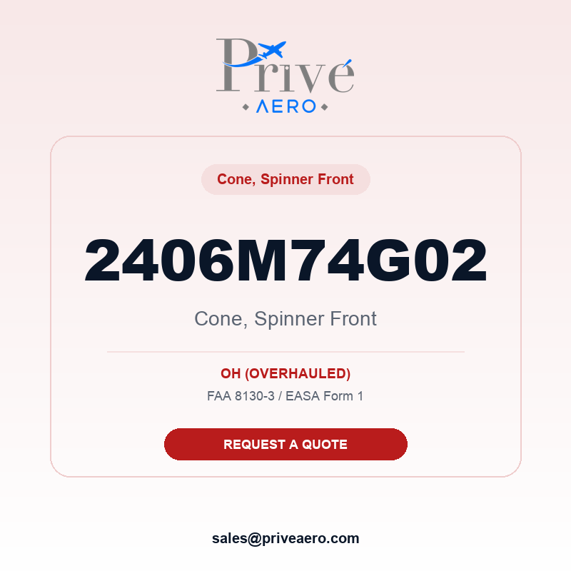 P/N 2406M74G02 Cone, Spinner Front 2406M74G02 Cone, Spinner Front – Privé Aero