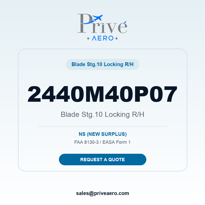 P/N 2440M40P07 Blade Stg.10 Locking R/H 2440M40P07 Blade Stg.10 Locking R/H – Privé Aero