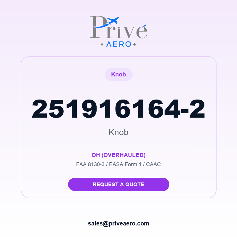 P/N 251916164-2 KNOB 251916164-2 KNOB – Privé Aero