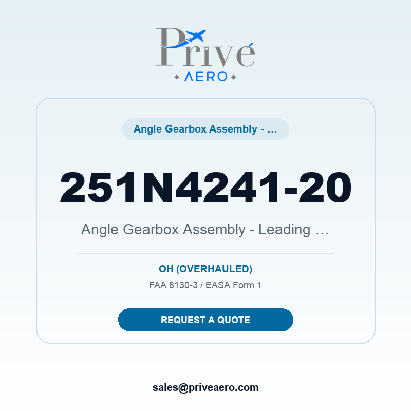 P/N 251N4241-20 Angle Gearbox Assembly - Leading Edge 251N4241-20 Angle Gearbox Assembly - Leading Edge – Privé Aero