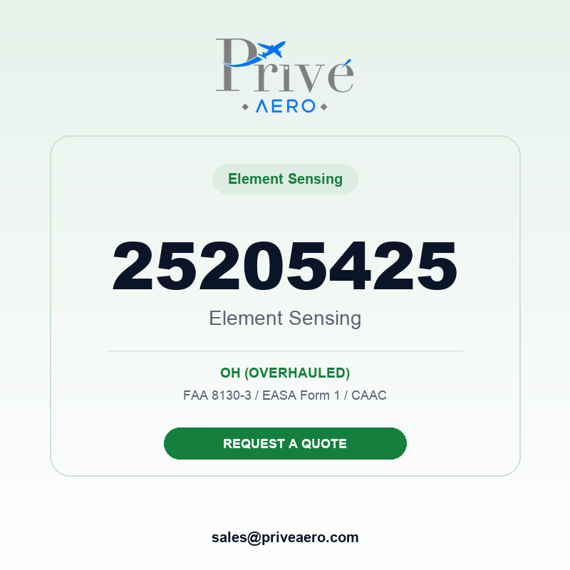 P/N 25205425 ELEMENT SENSING 25205425 ELEMENT SENSING – Privé Aero
