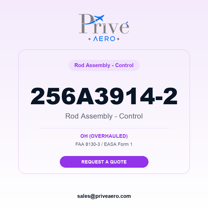 P/N 256A3914-2 Rod Assembly - Control 256A3914-2 Rod Assembly - Control – Privé Aero