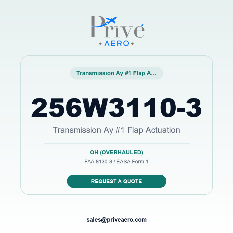 P/N 256W3110-3 Transmission Ay #1 Flap Actuation 256W3110-3 Transmission Ay #1 Flap Actuation – Privé Aero