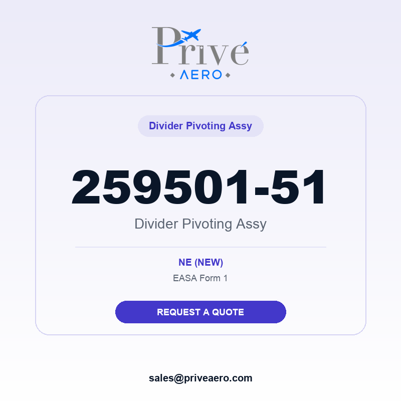 P/N 259501-51 Divider Pivoting Assy 259501-51 Divider Pivoting Assy – Privé Aero