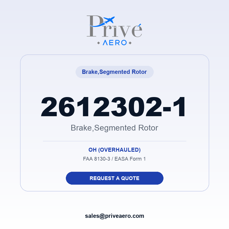 P/N 2612302-1 Brake,segmented Rotor 2612302-1 Brake,segmented Rotor – Privé Aero