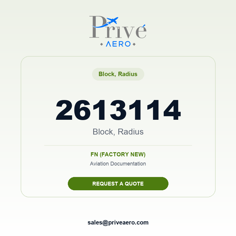 P/N 2613114 Block, Radius 2613114 Block, Radius – Privé Aero