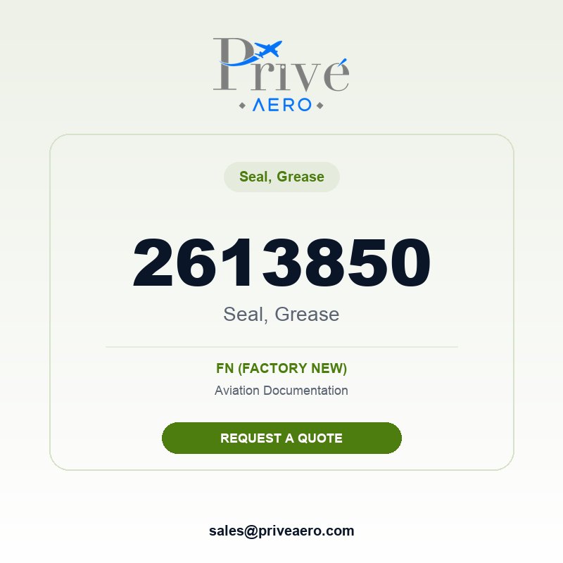 P/N 2613850 Seal, Grease 2613850 Seal, Grease – Privé Aero