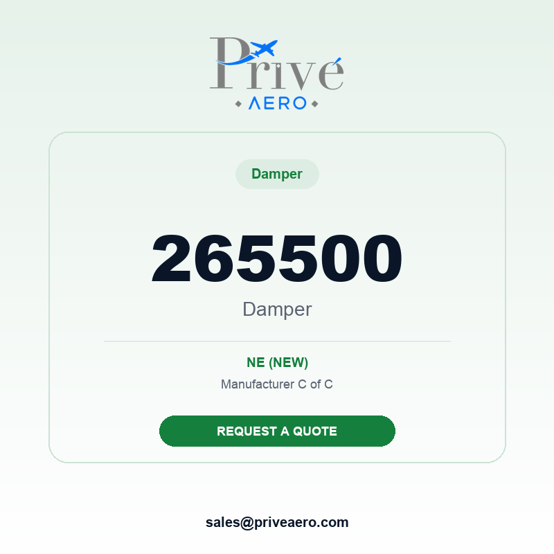 P/N 265500 Damper 265500 Damper – Privé Aero