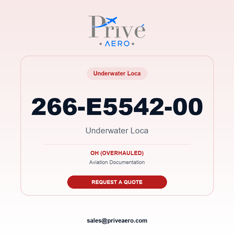 P/N 266-E5542-00 Underwater Loca 266-E5542-00 Underwater Loca – Privé Aero
