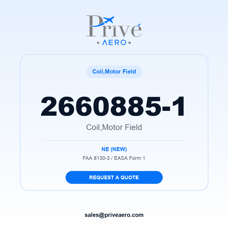 P/N 2660885-1 Coil,motor Field 2660885-1 Coil,motor Field – Privé Aero