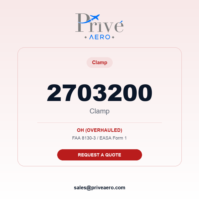 P/N 2703200 Clamp 2703200 Clamp – Privé Aero