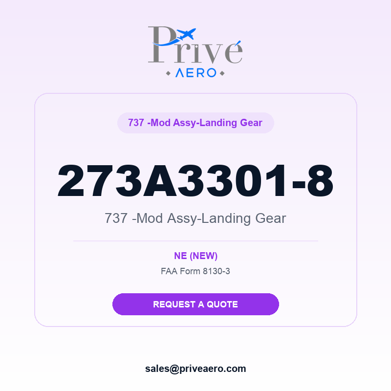 P/N 273A3301-8 737 -Mod Assy-Landing Gear 273A3301-8 737 -Mod Assy-Landing Gear – Privé Aero