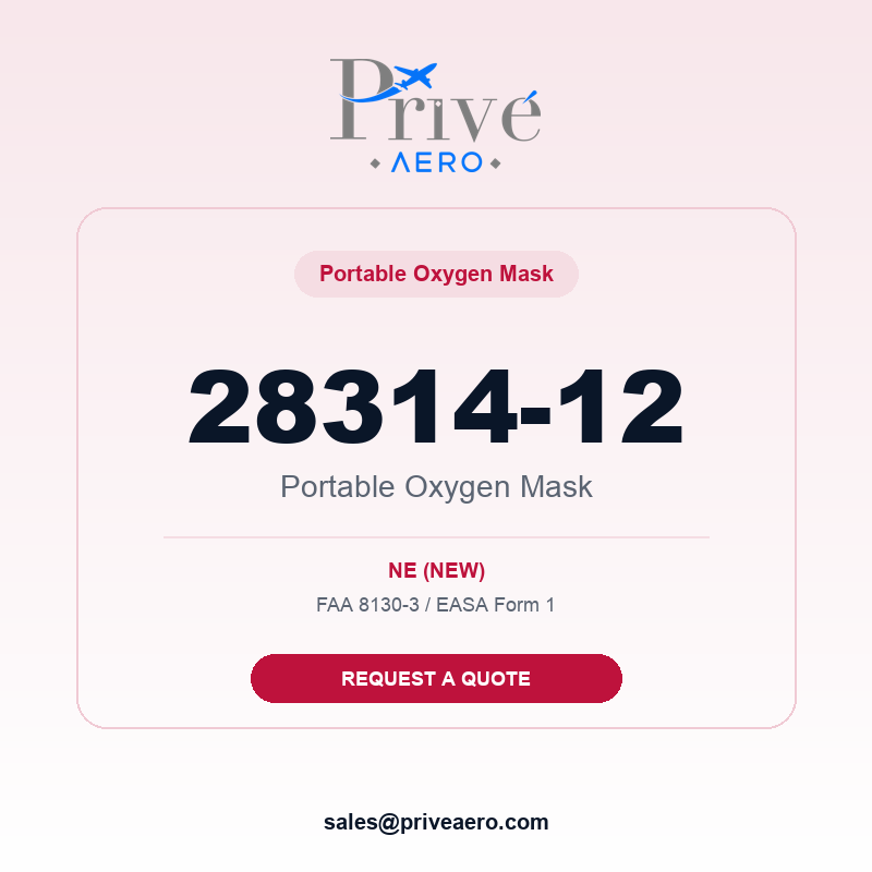 P/N 28314-12 Portable Oxygen Mask 28314-12 Portable Oxygen Mask – Privé Aero