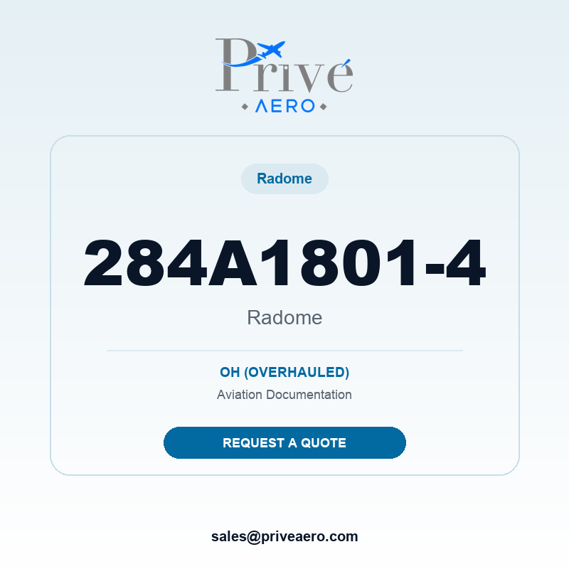 P/N 284A1801-4 Radome 284A1801-4 Radome – Privé Aero