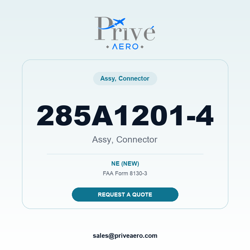 P/N 285A1201-4 Assy, Connector 285A1201-4 Assy, Connector – Privé Aero