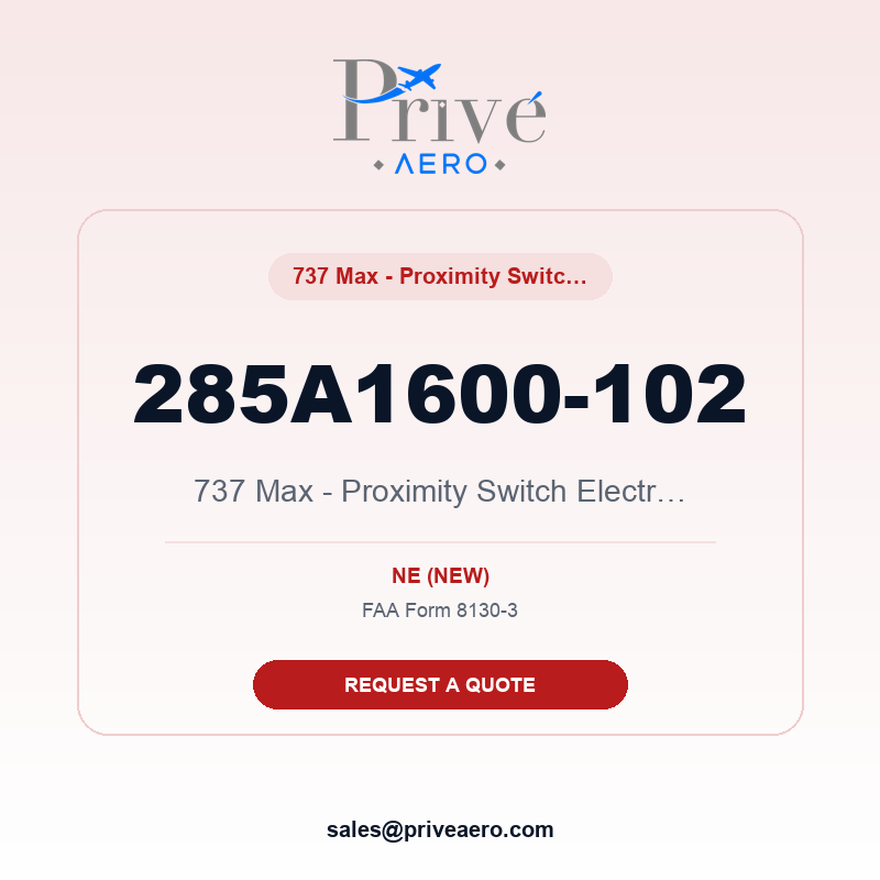 P/N 285A1600-102 737 Max - Proximity Switch Electronics Unit 285A1600-102 737 Max - Proximity Switch Electronics Unit – Privé Aero