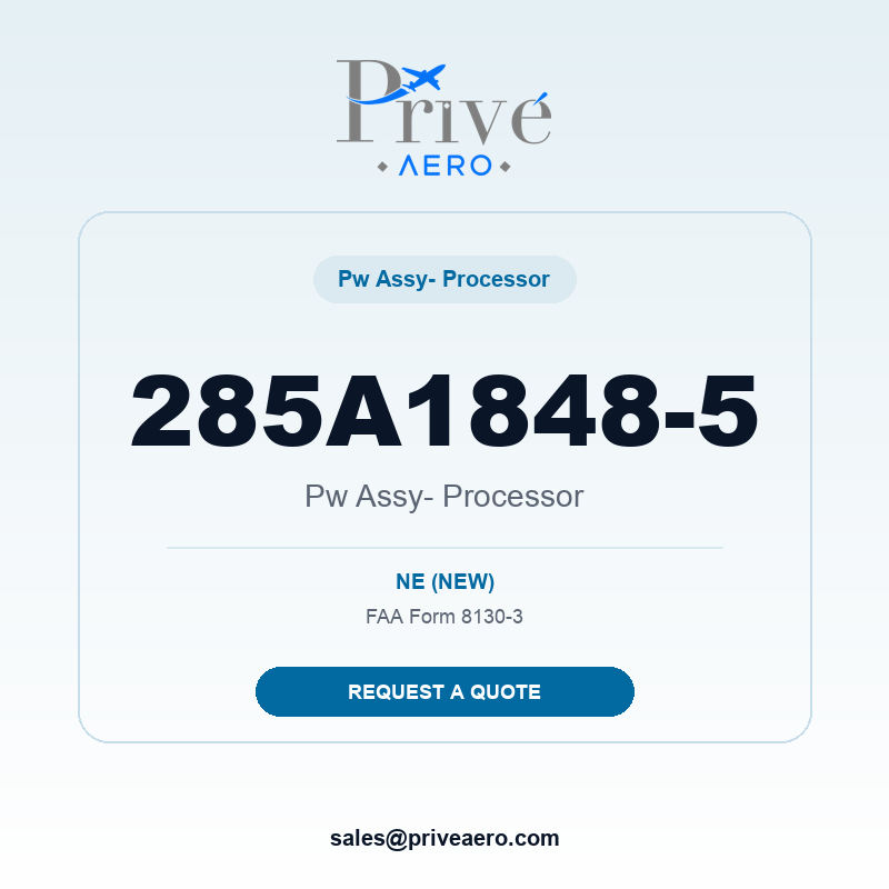 P/N 285A1848-5 Pw Assy- Processor 285A1848-5 Pw Assy- Processor – Privé Aero
