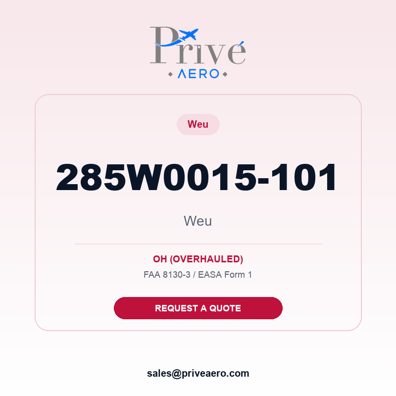 P/N 285W0015-101 Weu 285W0015-101 Weu – Privé Aero