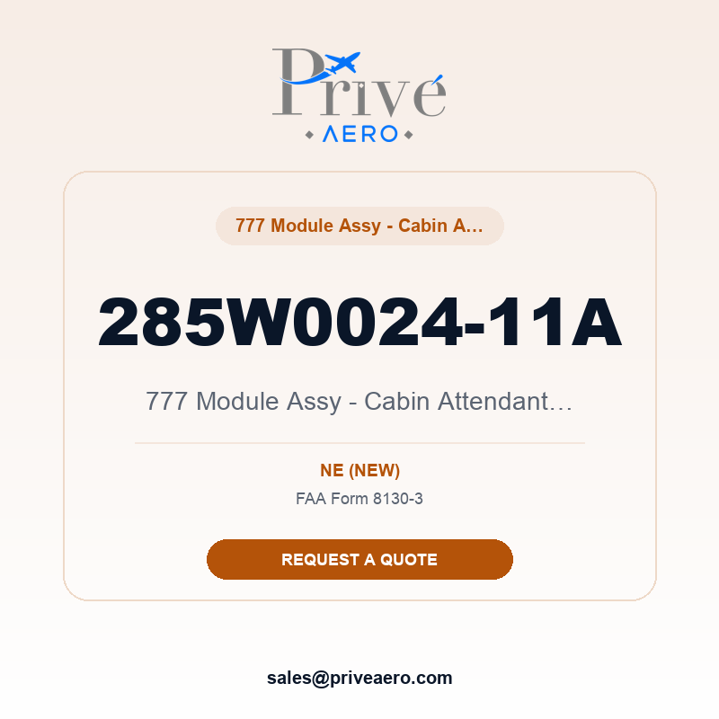 P/N 285W0024-11A 777 Module Assy - Cabin Attendant / Flight Deck Handset 285W0024-11A 777 Module Assy - Cabin Attendant / Flight Deck Handset – Privé Aero