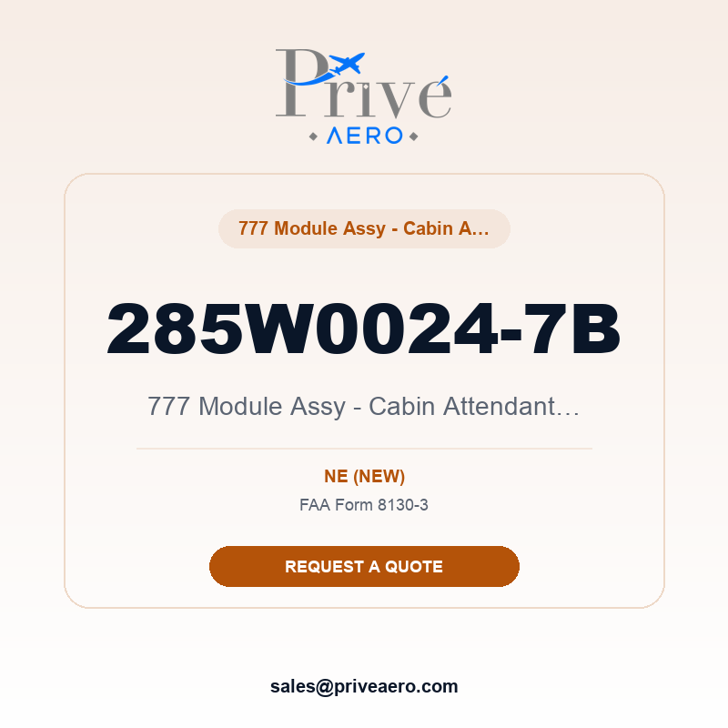 P/N 285W0024-7B 777 Module Assy - Cabin Attendant / Flight Deck Handset 285W0024-7B 777 Module Assy - Cabin Attendant / Flight Deck Handset – Privé Aero