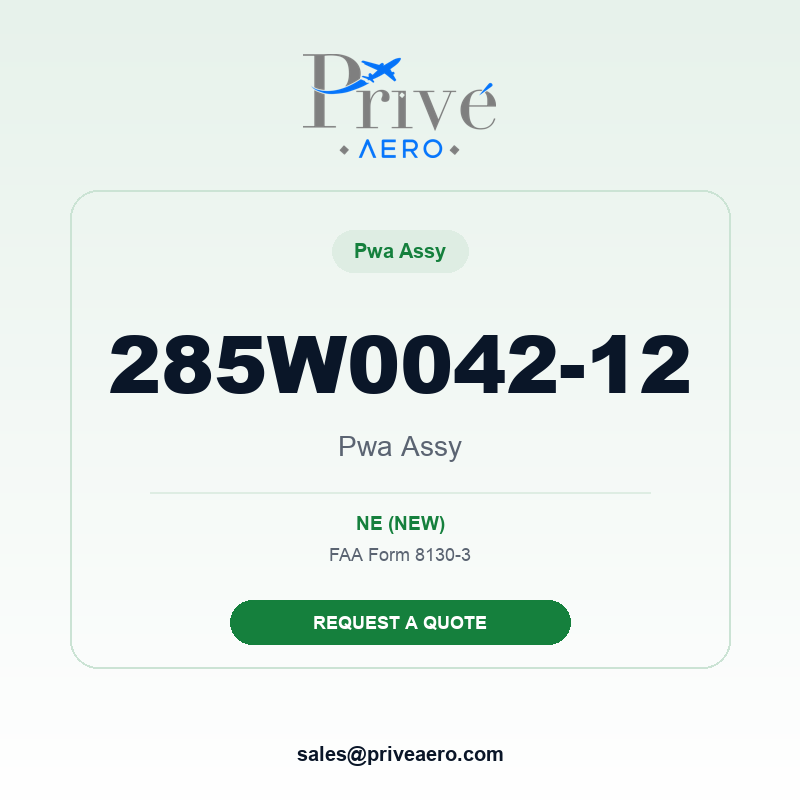 P/N 285W0042-12 Pwa Assy 285W0042-12 Pwa Assy – Privé Aero