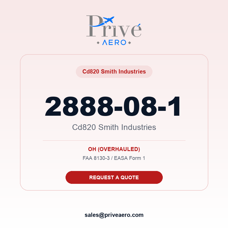 P/N 2888-08-1 Cd820 Smith Industries 2888-08-1 Cd820 Smith Industries – Privé Aero