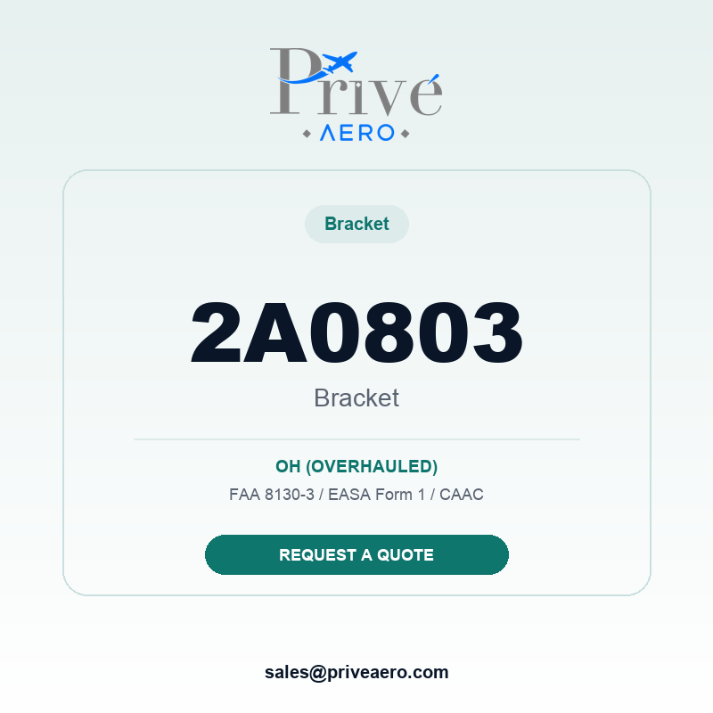 P/N 2A0803 BRACKET 2A0803 BRACKET – Privé Aero