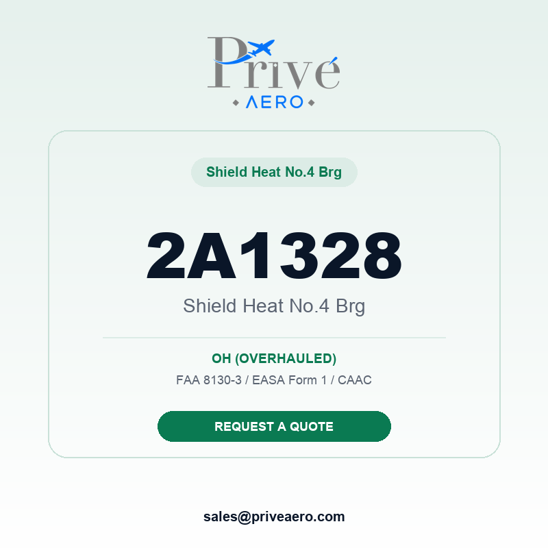 P/N 2A1328 SHIELD HEAT NO.4 BRG 2A1328 SHIELD HEAT NO.4 BRG – Privé Aero