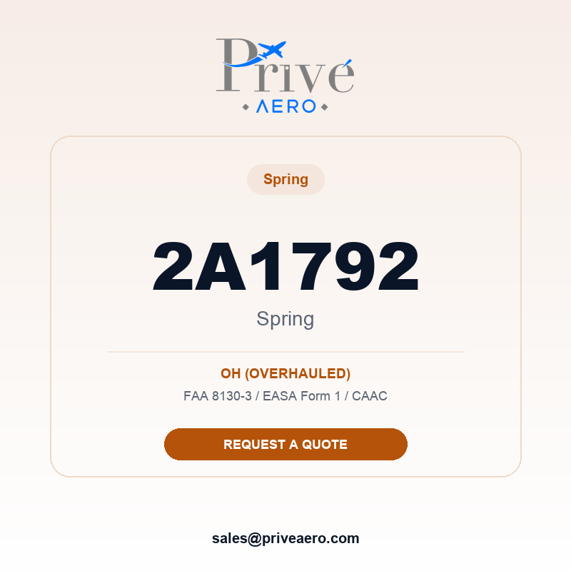 P/N 2A1792 SPRING 2A1792 SPRING – Privé Aero