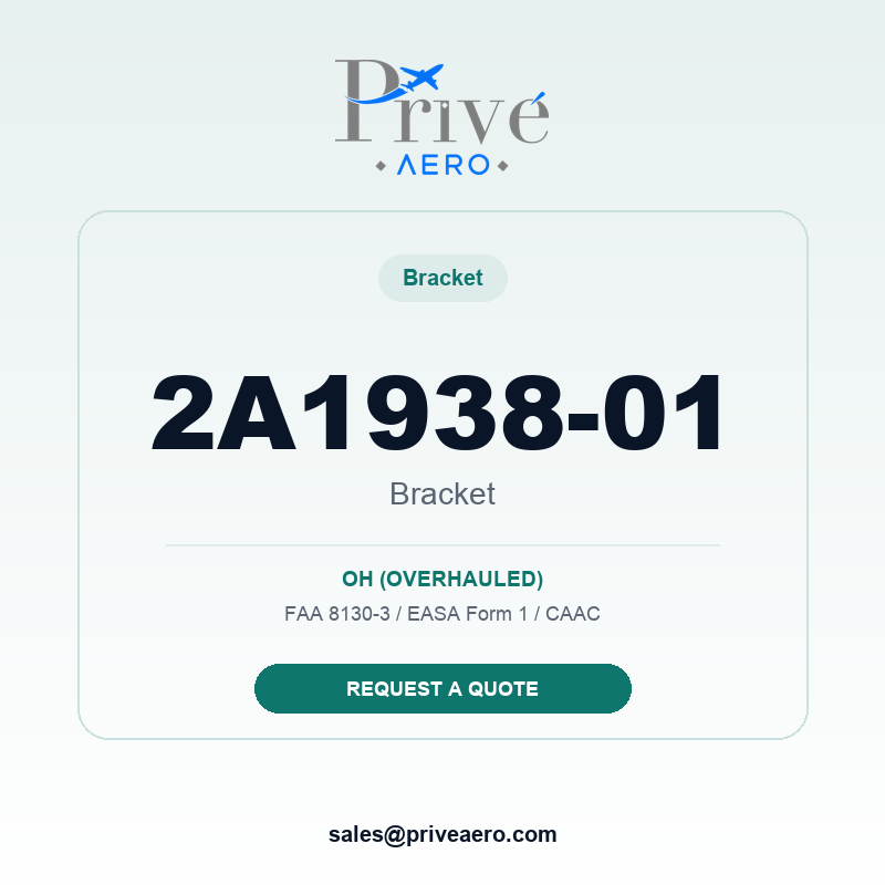 P/N 2A1938-01 BRACKET 2A1938-01 BRACKET – Privé Aero