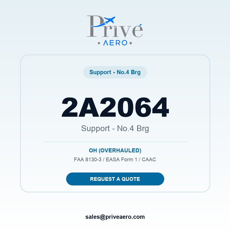 P/N 2A2064 SUPPORT - NO.4 BRG 2A2064 SUPPORT - NO.4 BRG – Privé Aero