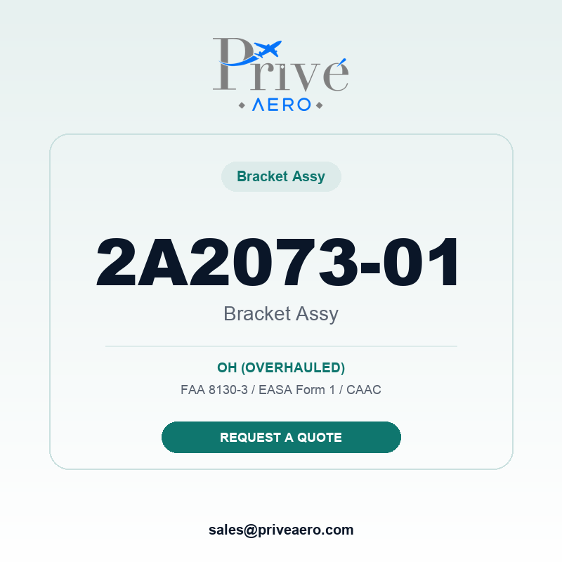 P/N 2A2073-01 BRACKET ASSY 2A2073-01 BRACKET ASSY – Privé Aero