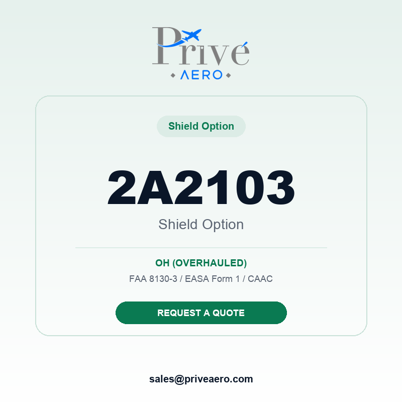 P/N 2A2103 SHIELD OPTION 2A2103 SHIELD OPTION – Privé Aero
