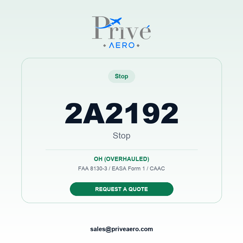P/N 2A2192 STOP 2A2192 STOP – Privé Aero
