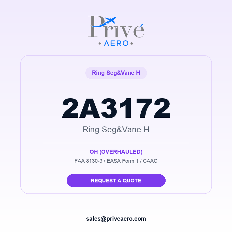 P/N 2A3172 RING SEG&VANE H 2A3172 RING SEG&VANE H – Privé Aero