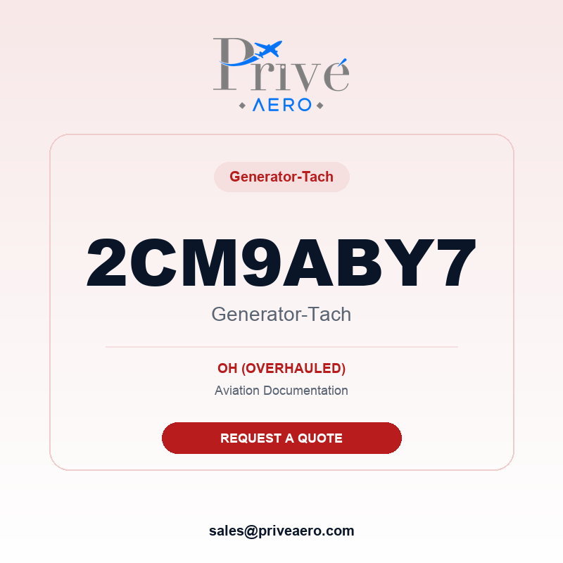P/N 2CM9ABY7 Generator-Tach 2CM9ABY7 Generator-Tach – Privé Aero