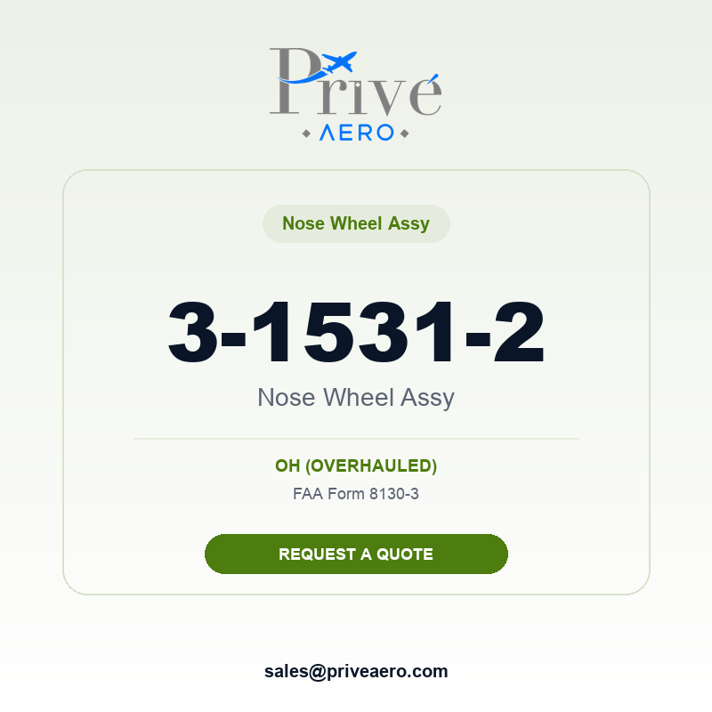 P/N 3-1531-2 Nose Wheel Assy 3-1531-2 Nose Wheel Assy – Privé Aero