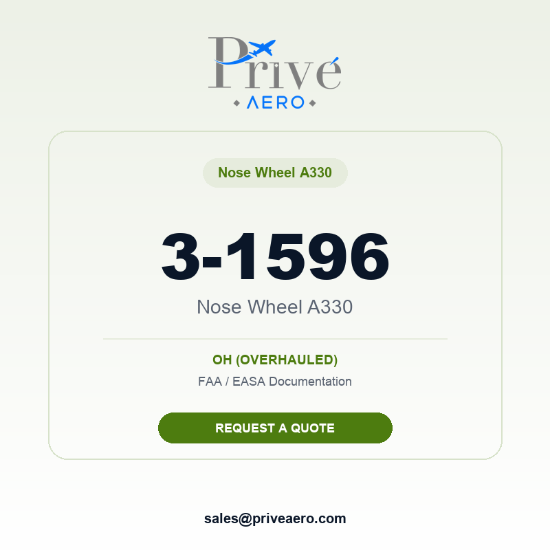 P/N 3-1596 Nose Wheel A330 3-1596 Nose Wheel A330 – Privé Aero