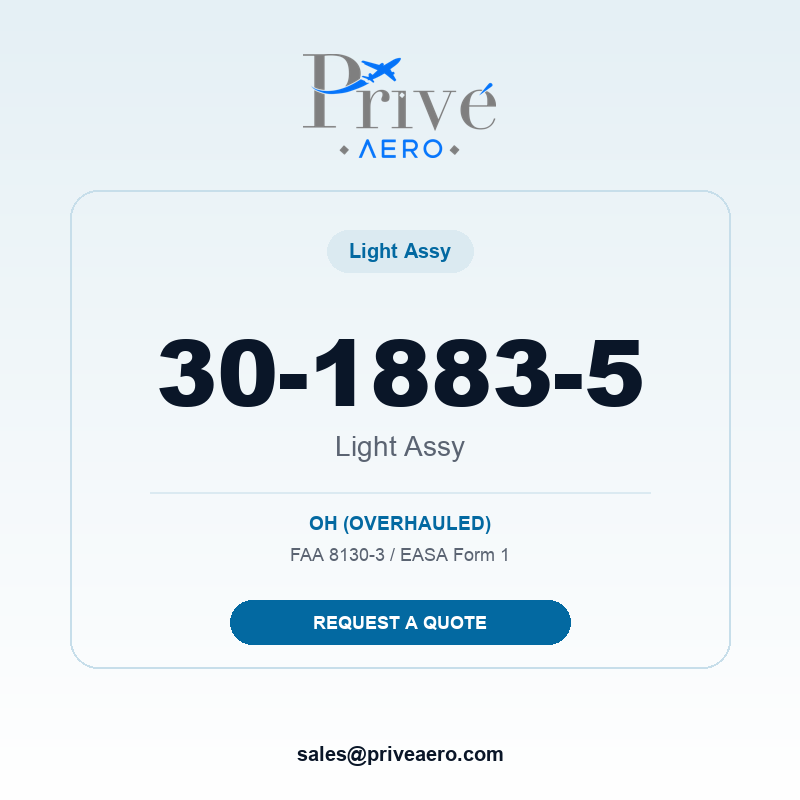 P/N 30-1883-5 Light ASSY 30-1883-5 Light ASSY – Privé Aero