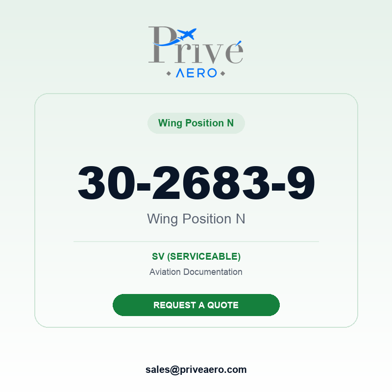 P/N 30-2683-9 Wing Position N 30-2683-9 Wing Position N – Privé Aero