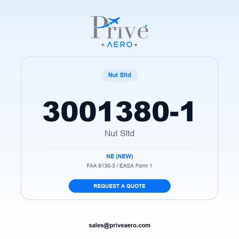 P/N 3001380-1 Nut Sltd 3001380-1 Nut Sltd – Privé Aero