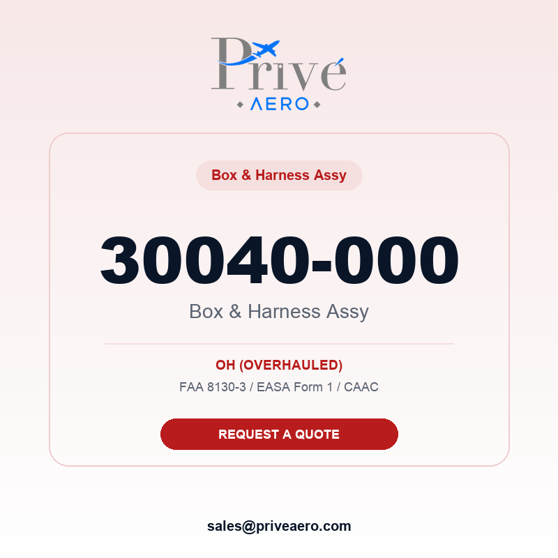 P/N 30040-000 BOX & HARNESS ASSY 30040-000 BOX & HARNESS ASSY – Privé Aero