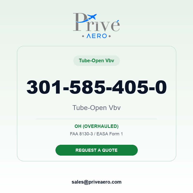 P/N 301-585-405-0 Tube-Open Vbv 301-585-405-0 Tube-Open Vbv – Privé Aero