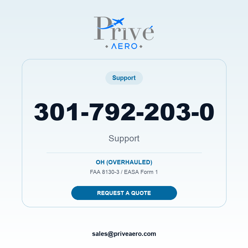 P/N 301-792-203-0 Support 301-792-203-0 Support – Privé Aero