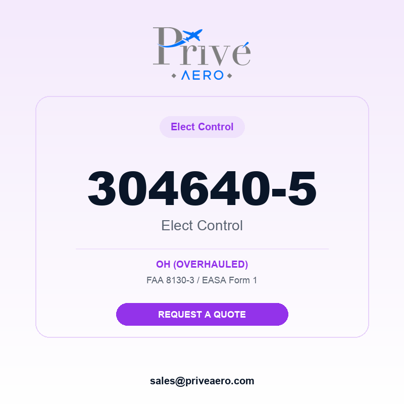P/N 304640-5 Elect Control 304640-5 Elect Control – Privé Aero