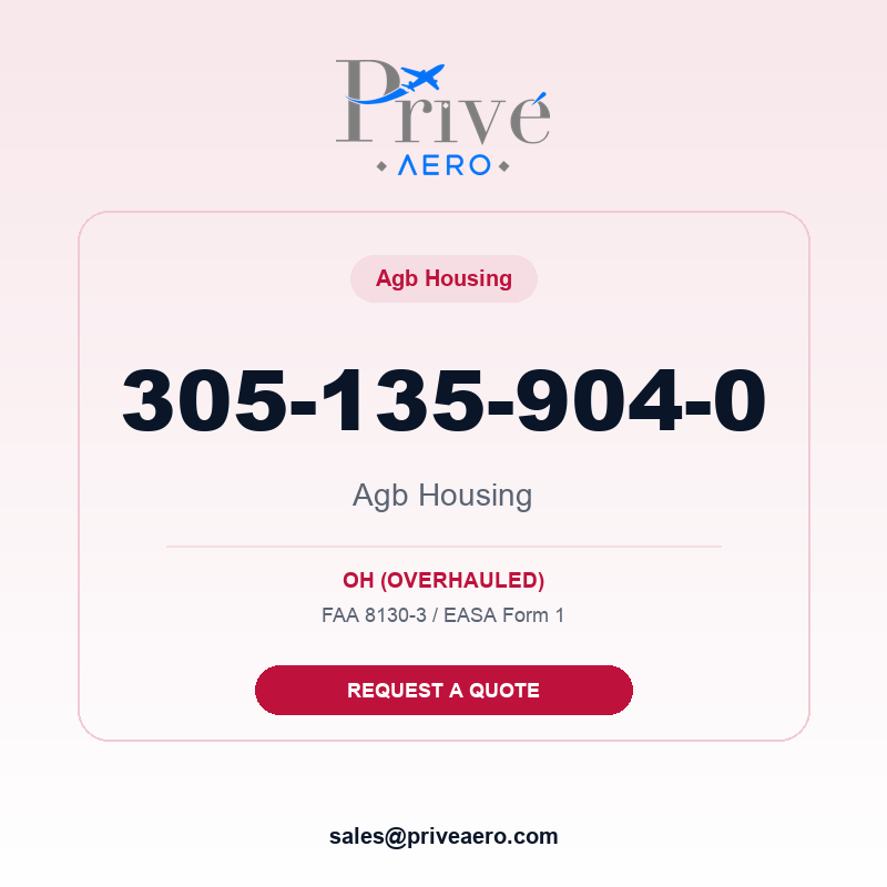 P/N 305-135-904-0 Agb Housing 305-135-904-0 Agb Housing – Privé Aero