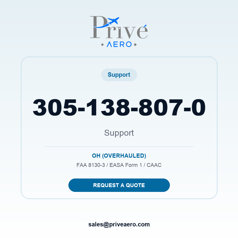 P/N 305-138-807-0 Support 305-138-807-0 Support – Privé Aero