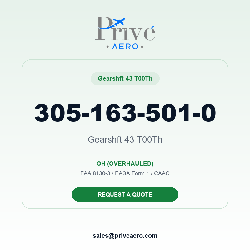 P/N 305-163-501-0 Gearshft 43 T00Th 305-163-501-0 Gearshft 43 T00Th – Privé Aero