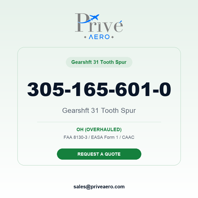 P/N 305-165-601-0 Gearshft 31 Tooth Spur 305-165-601-0 Gearshft 31 Tooth Spur – Privé Aero