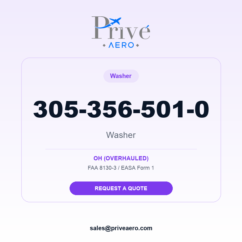 P/N 305-356-501-0 Washer 305-356-501-0 Washer – Privé Aero